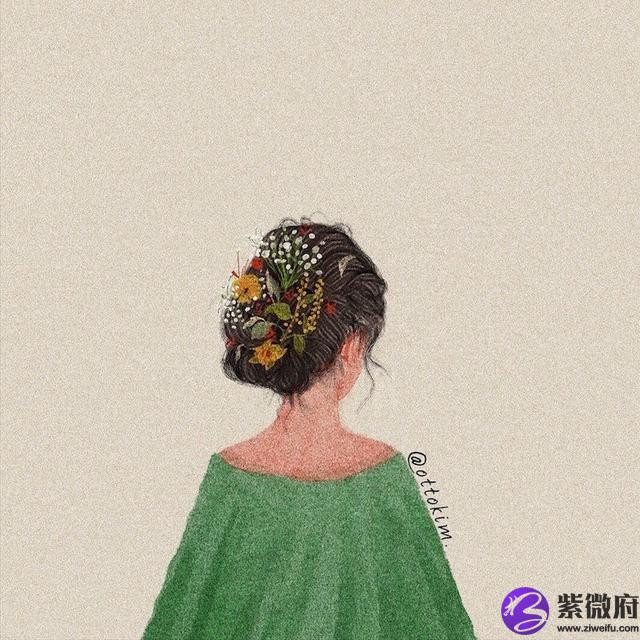 森系少女手绘星座